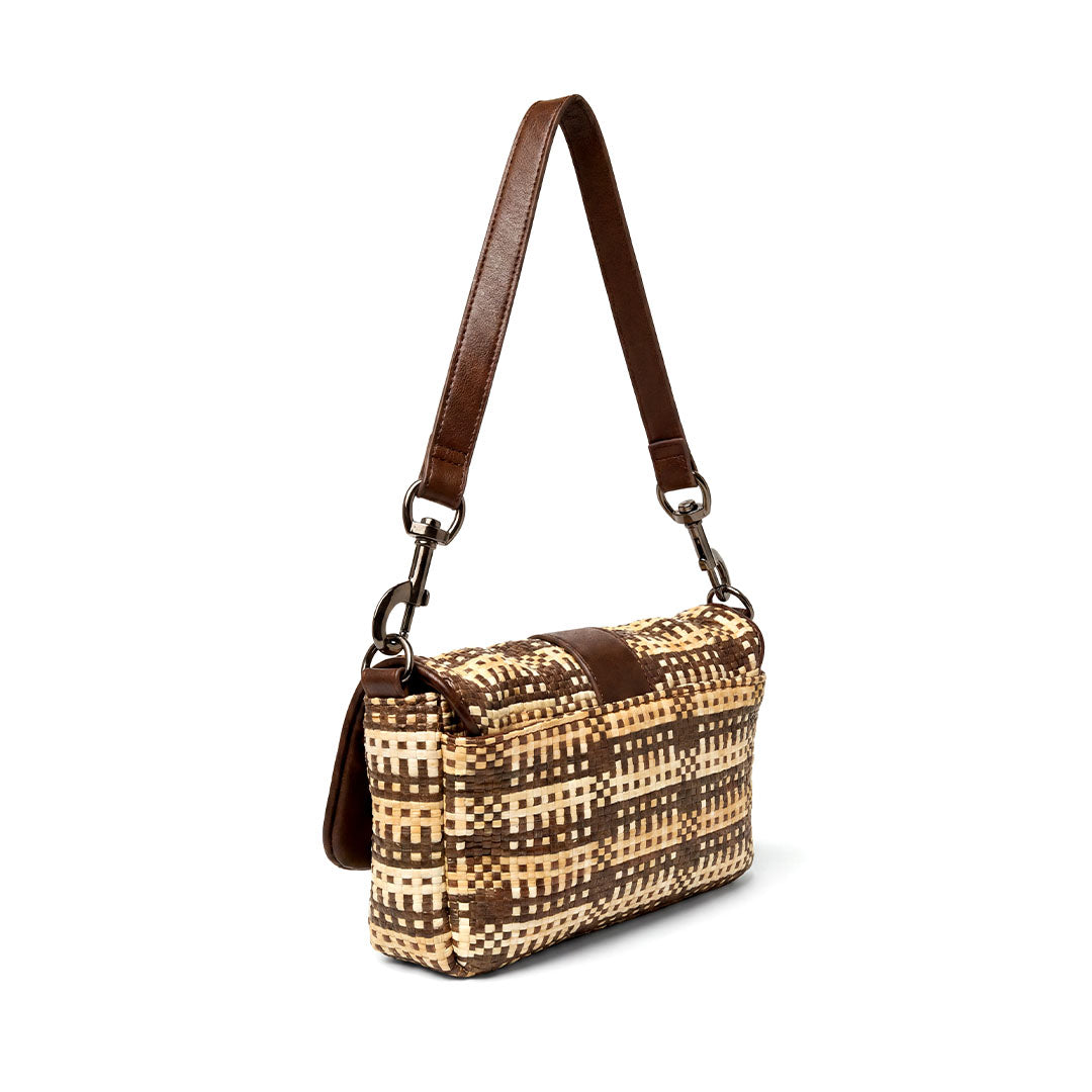 Dune Plaid Raffia with Espresso Luxe
