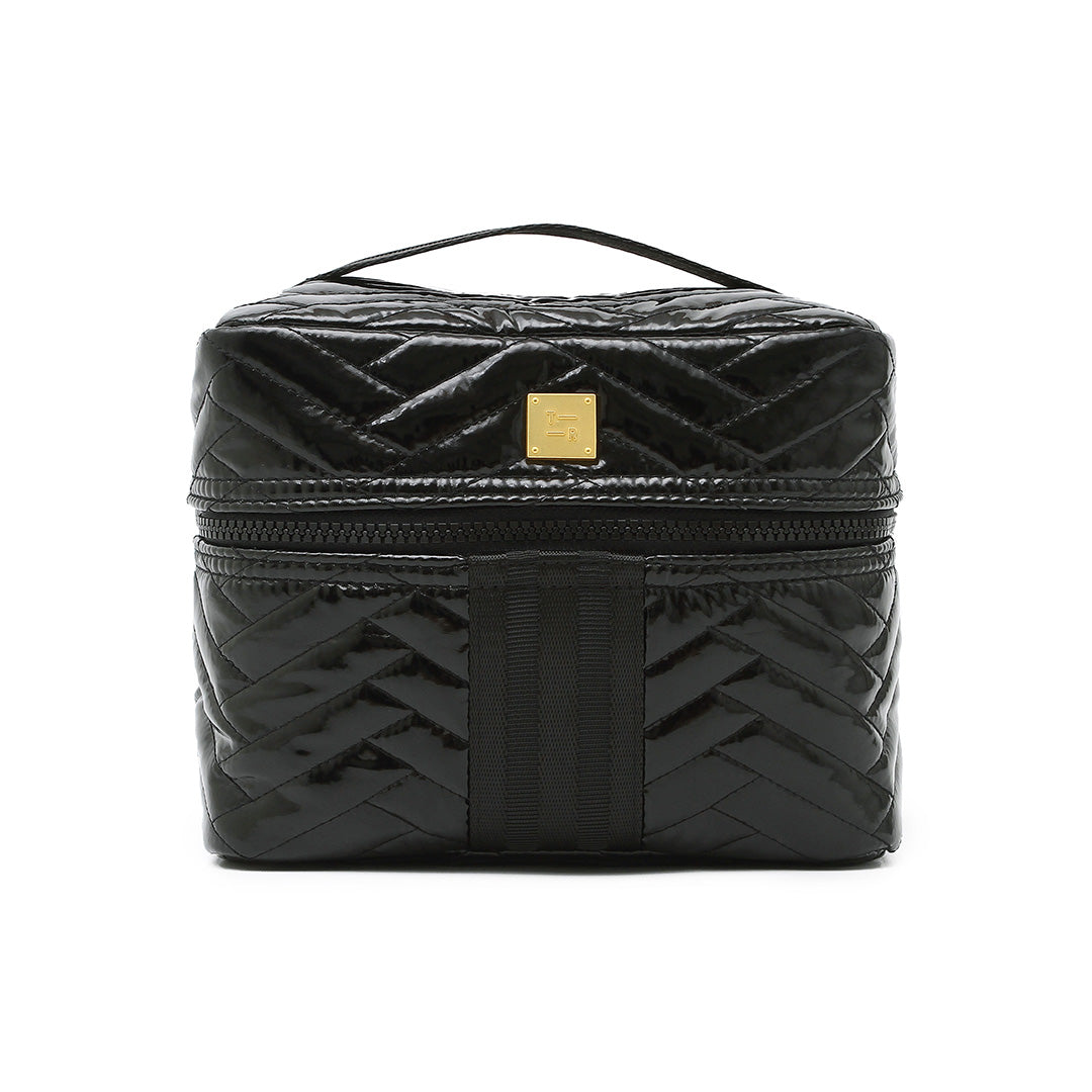 Black Patent Moto and Mineral Gold