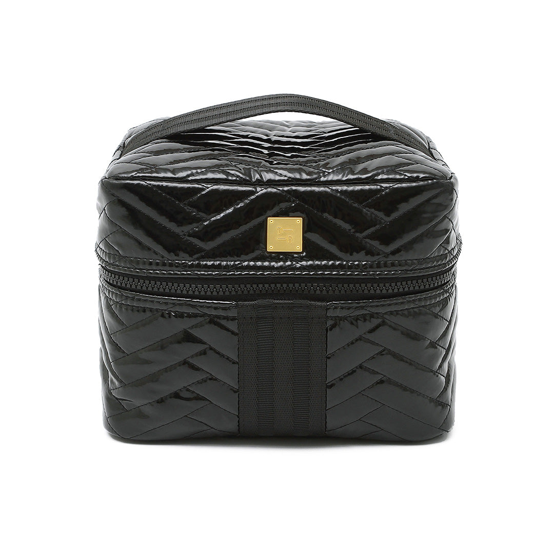 Black Patent Moto and Mineral Gold