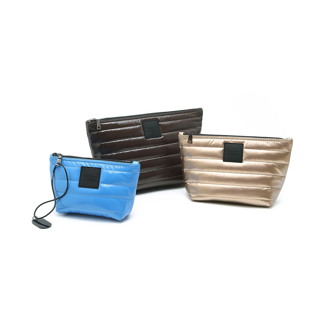 Glossy Chocolate Pearl Cashmere and Azure Patent