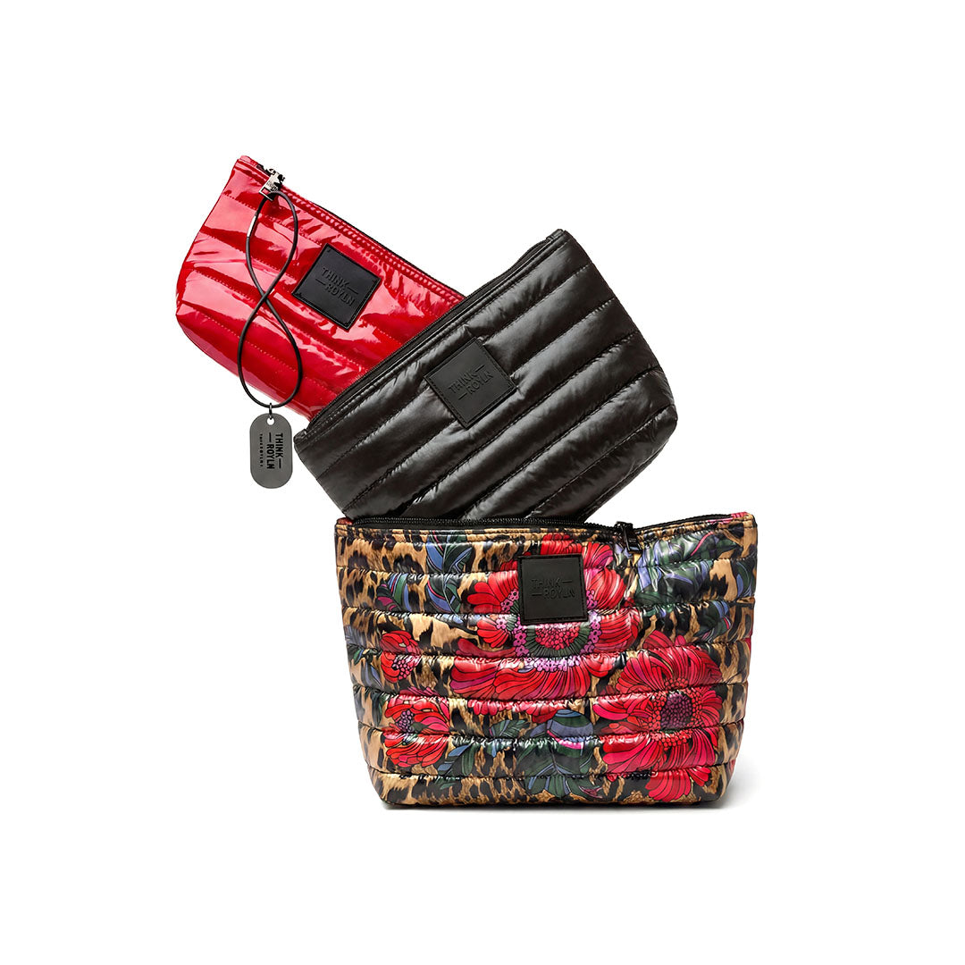 Leopard Floral, Pearl Black and Lipstick Patent