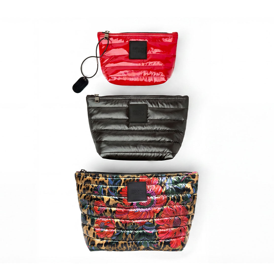 Leopard Floral, Pearl Black and Lipstick Patent