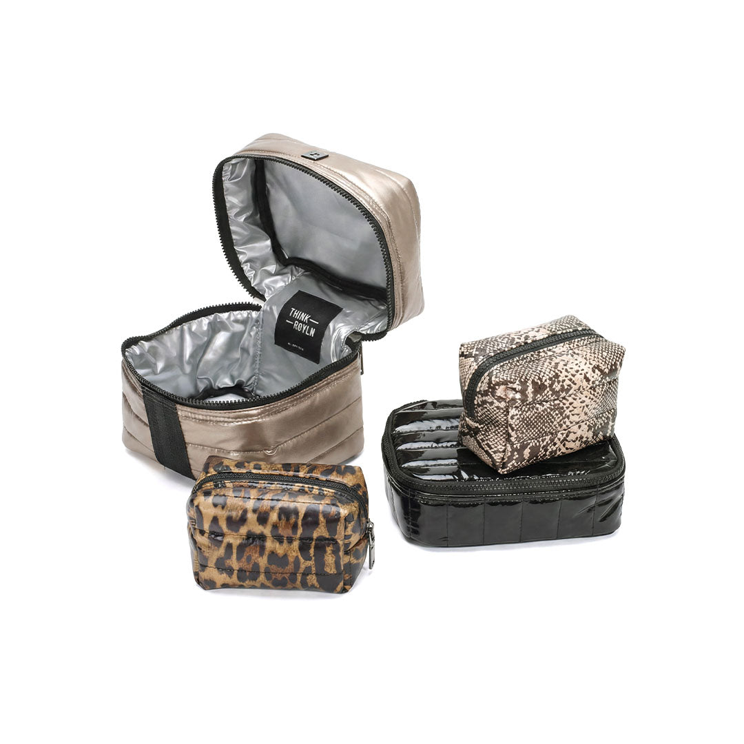 Pearl Cashmere Black Patent Pearl Leopard and Pearl Python
