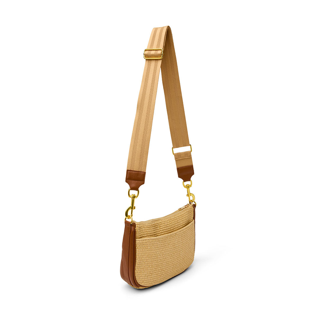 Dune Raffia and Saddle Leather