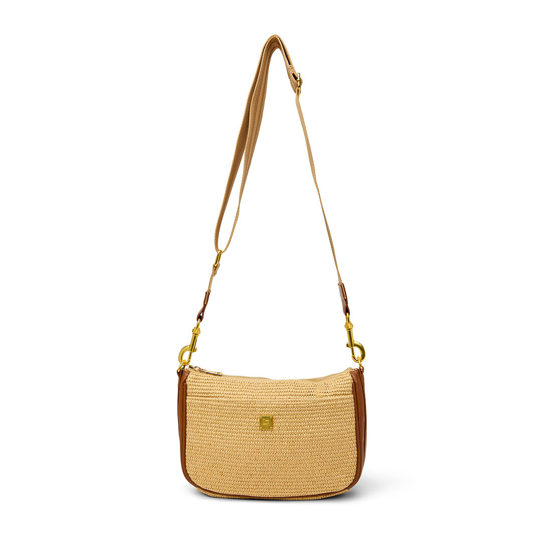 Dune Raffia and Saddle Leather