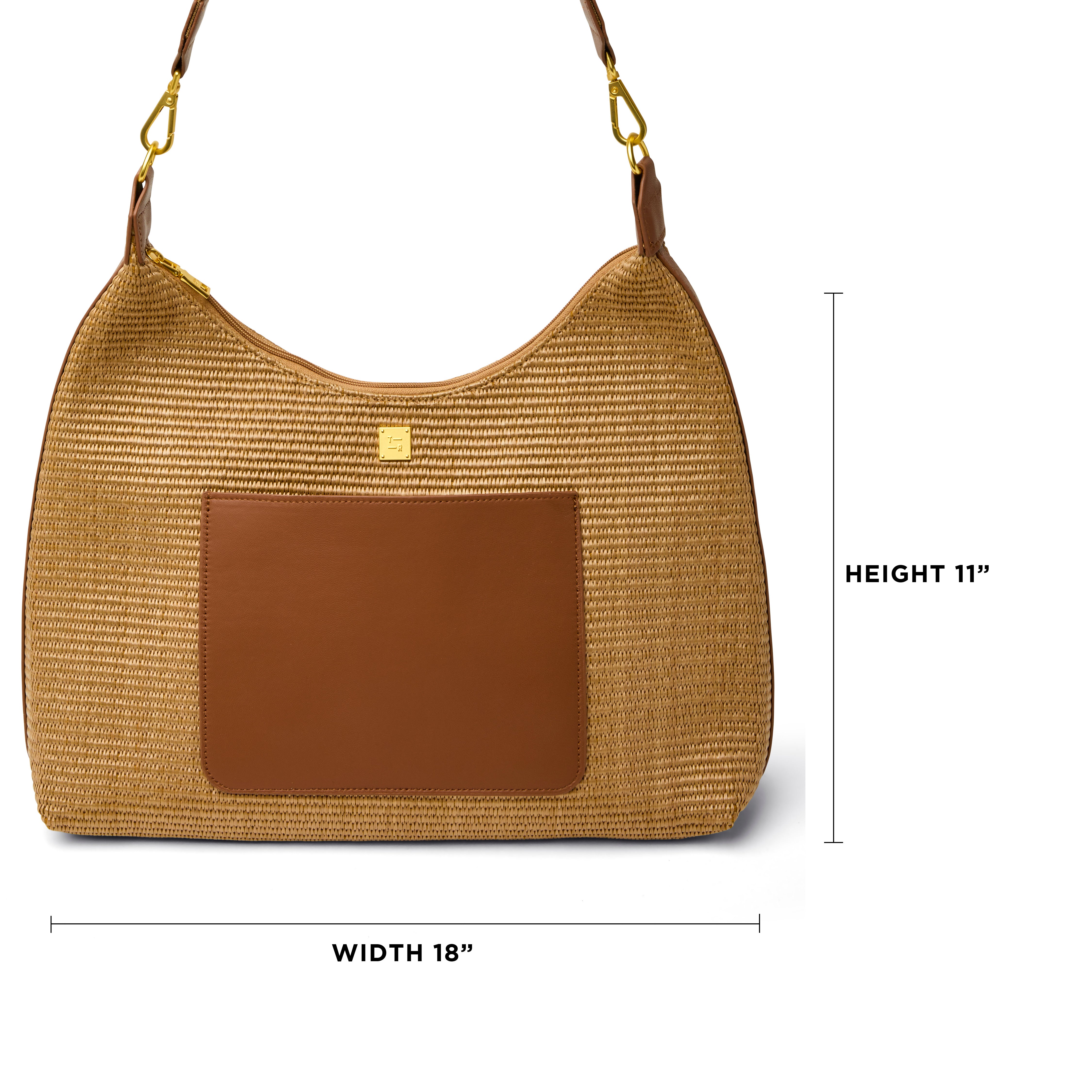 Sand Dune Raffia and Mocha Leather