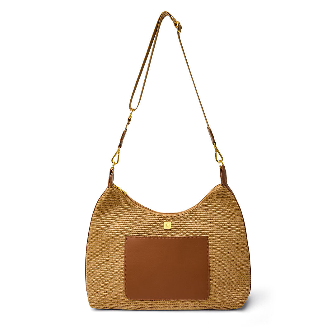 Sand Dune Raffia and Mocha Leather