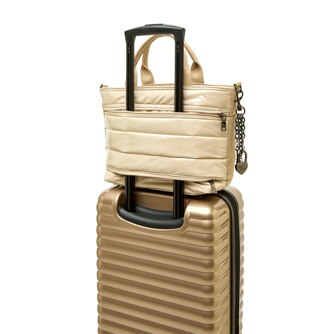 Blonde Patent And Colorblock Luxe Stripe