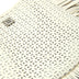 Cream Perforated Leather and Fringe
