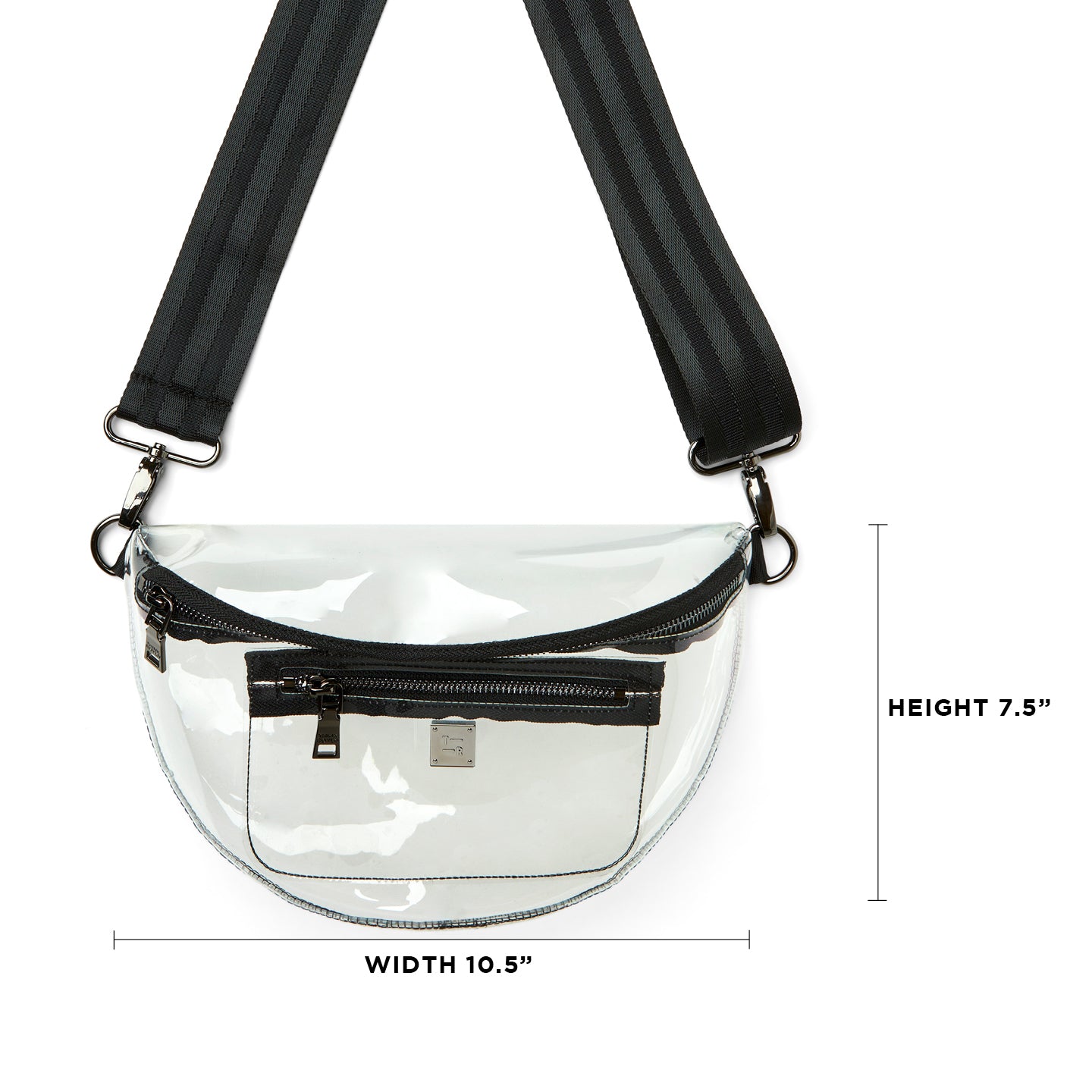 Clear Plastic with Black Strap