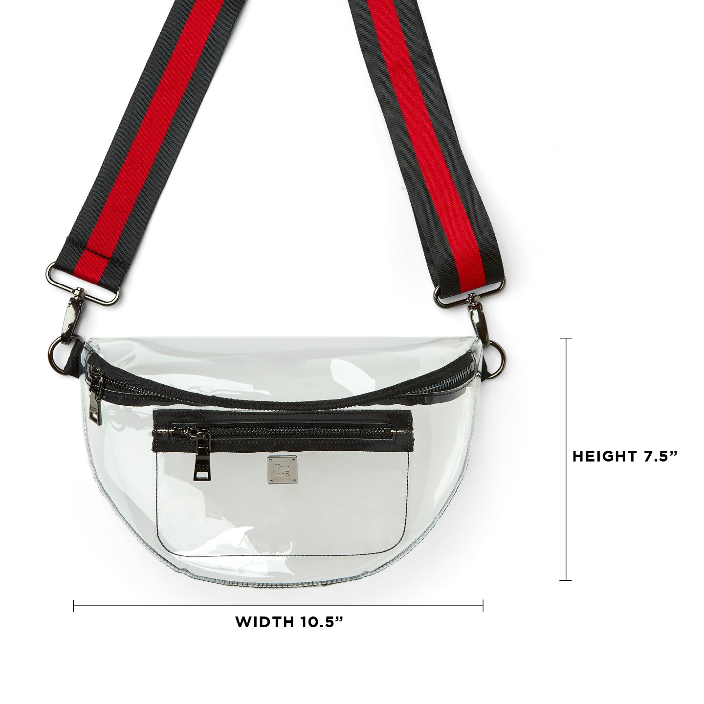 Clear Plastic with Red & Black Strap