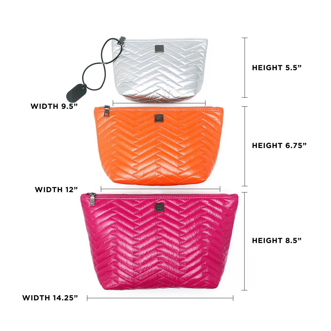 Glossy Fuchsia Moto Glossy Orange Moto and Pearl Silver Moto