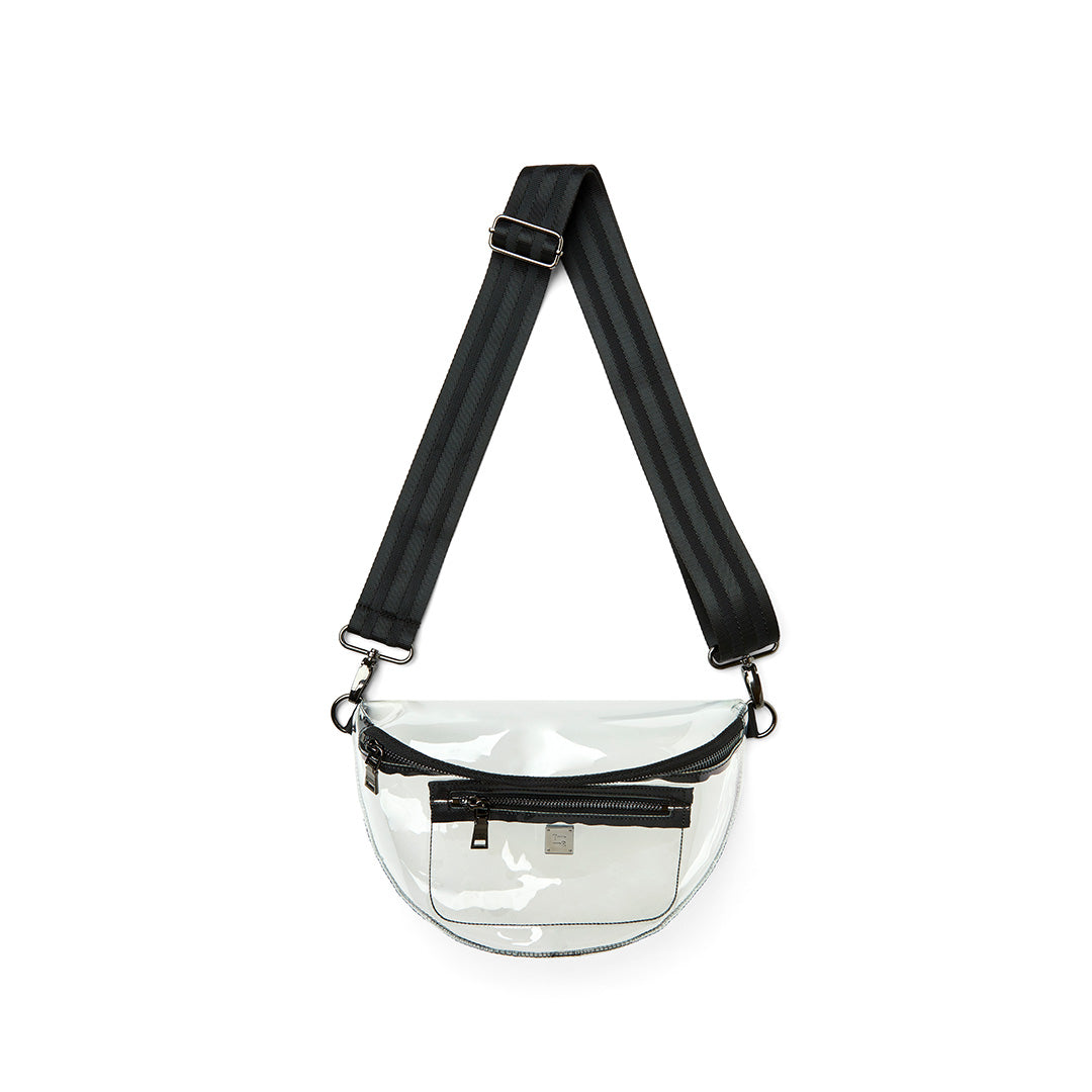 Clear Plastic with Black Strap