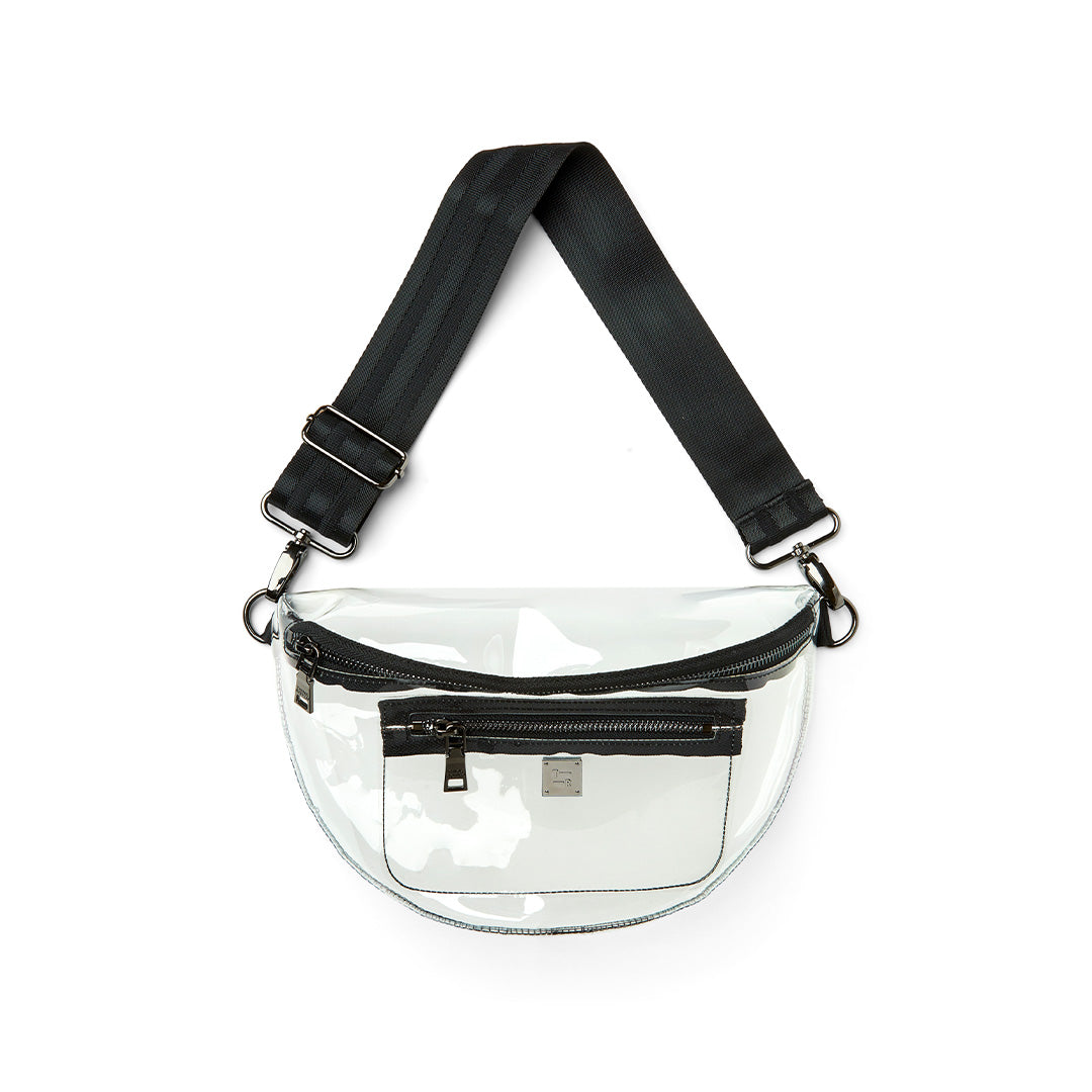 Clear Plastic with Black Strap