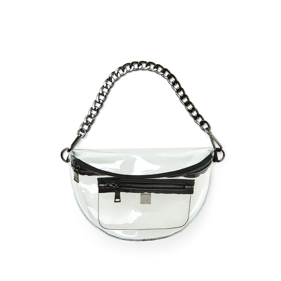 Clear Plastic with Black Strap