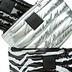 Black White Zebra Pearl Silver and Black Patent