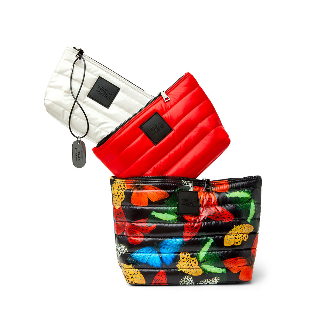 Butterfly Glossy Poppy and Ivory Patent