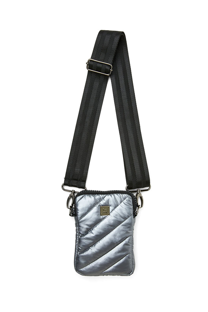 Think Royln  Bum Bag 2.0 - Medium Puffer Silver Crossbody Belt Bag