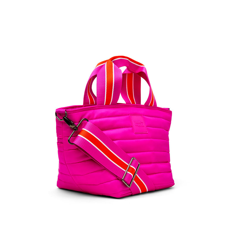 VICTORIA'S SECRET Quilted Duffle Pink Logo Zipper Travel Lounge Bag