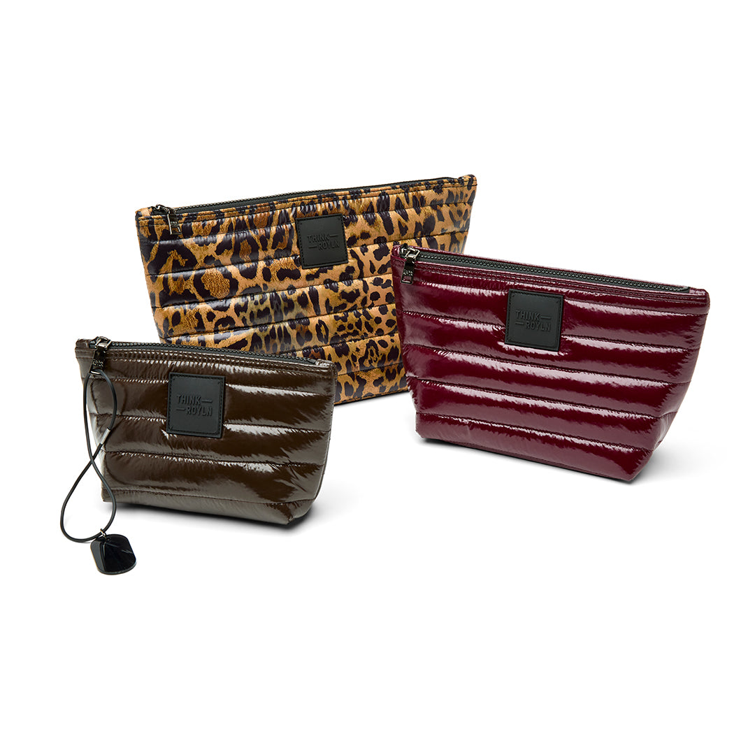 Leopard Glossy Deep Burgundy and Glossy Chocolate