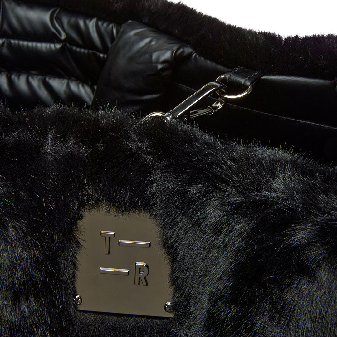 Pearl Black & Black Faux Fur