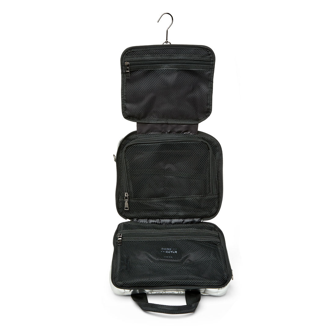 Stowaway Toiletry Case Pearl Silver