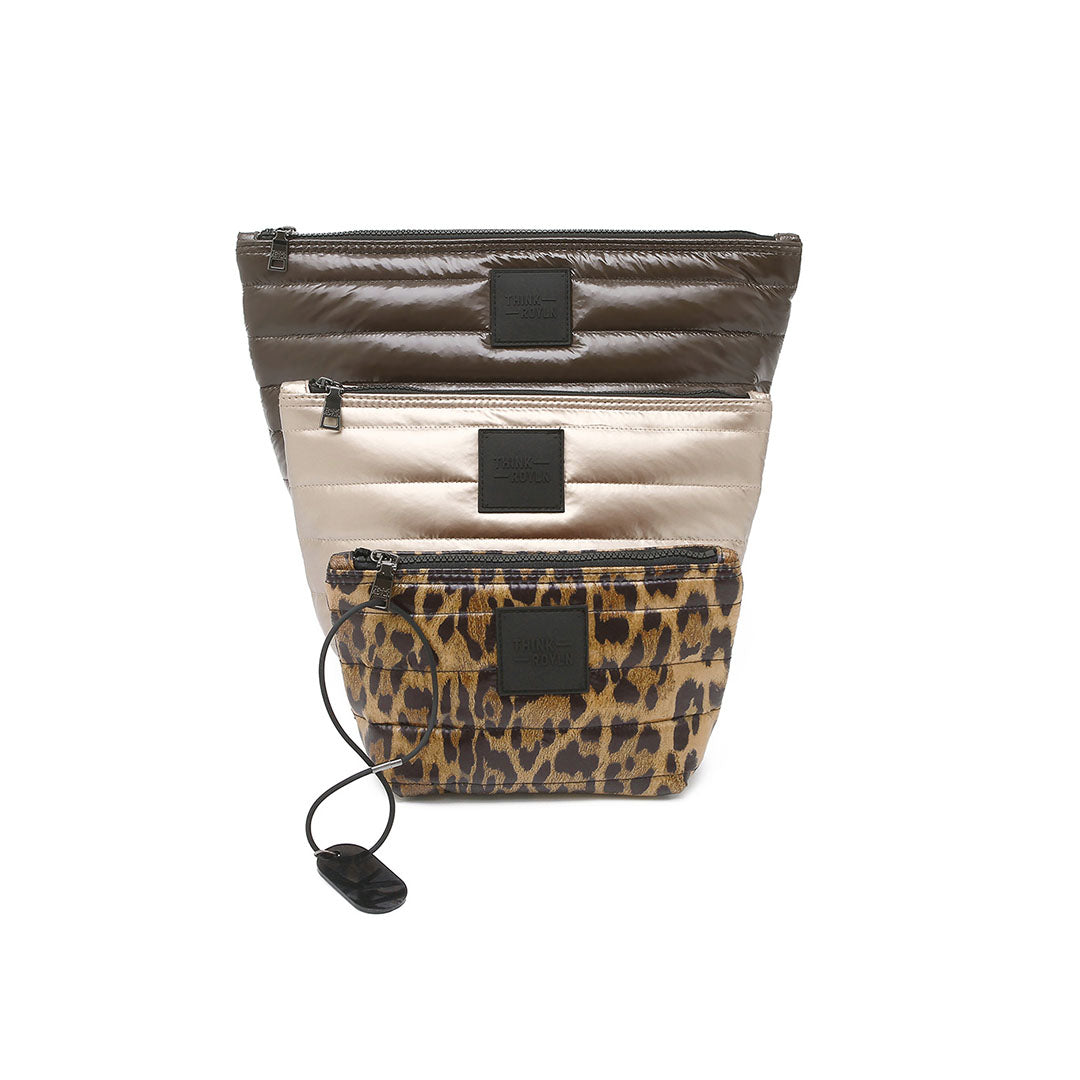 Glossy Chocolate Pearl cashmere and Leopard