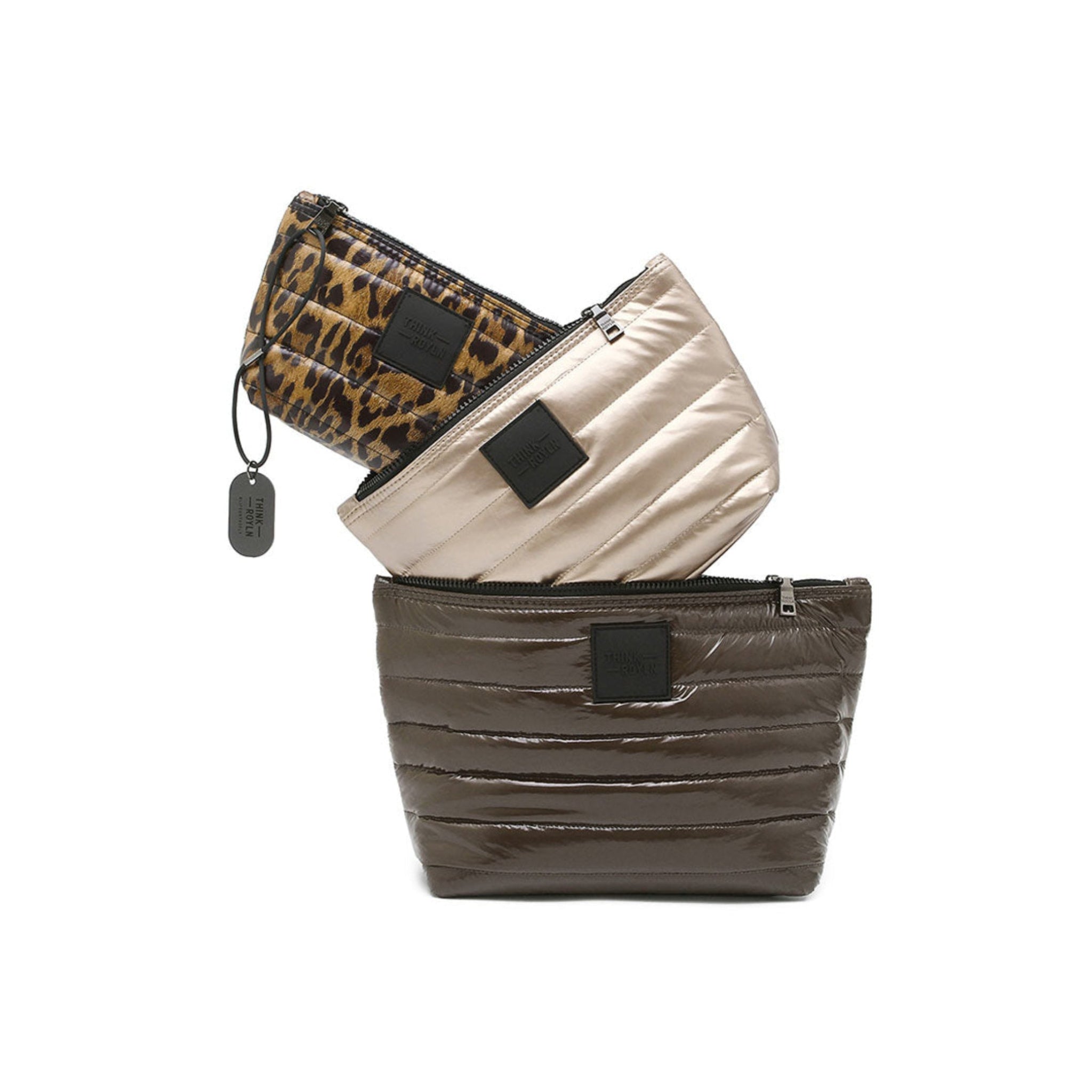 Glossy Chocolate Pearl cashmere and Leopard
