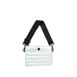 White Patent with Black Strap